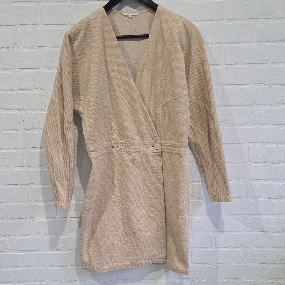 Yaya Corduroy Wrap Mini Dress